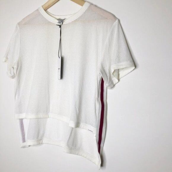 KORAL Trade Mesh High/Low White Top - Picture 2 of 7